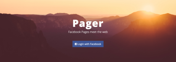 Facebookページをウェブサイトに変換「Pager」